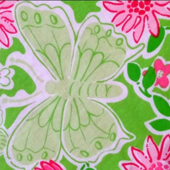 🪷VERY RARE Lilly Pulitzer🪷 - Green/Pink Butterfly/Flower Robe - Picture 5 of 16